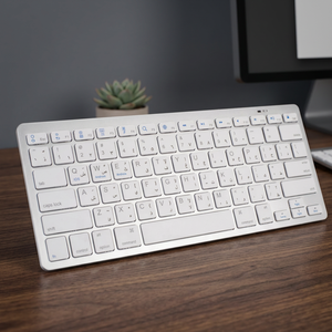New Portable Ergonomic Scissor Switch 78-Keys USB Aluminum Alloy Wireless 2.4Ghz Mini White Membrane <b>Keyboard</b> PC <b>Laptop</b> Desktop - Product Image 2