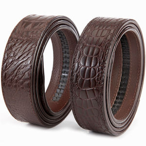 Ceinture en cuir véritable personnalisée, en cuir de vachette, imprimé animal, 3,5 cm, décontractée, moulée en une seule pièce, sangle durable uniquement - Product Image 2