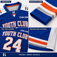 Jersey Hoki Es Cepat Kering Pesanan Grosir, Sablon Sublimasi Custom, Jersey Hoki untuk Latihan dan Pertandingan Tim Sekolah
