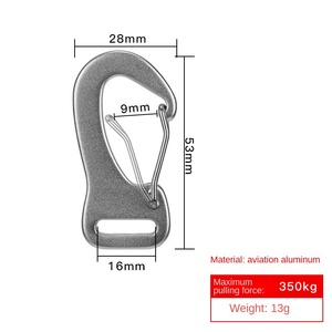 <span class=keywords><strong>Mousqueton</strong></span> de liaison en aluminium aéronautique de haute qualité pour l'industrie lourde, boucle à dégagement rapide 4kN, pivot métallique rotatif - Product Image 6