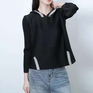 Blusa con Capucha Elegante e Informal para Mujer, Diseño de Moda PY, Verano/Otoño/Primavera, Ecológica, Transpirable, de Secado Rápido y Antiarrugas - Product Image 2