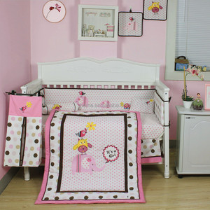Niña rosa Bebé Ropa de cama de <span class=keywords><strong>cuna</strong></span> ropa de cama de vivero camisas conjuntos - Product Image 1