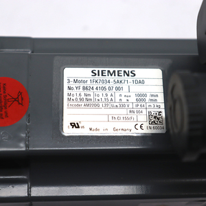 Original 1FK7034-5AK71-1DA0 1-FK7 <b>Series</b> 6000 RPM <b>6</b>-Pole Synchronous Motor - Product Image 2