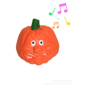 Cartoon Halloween Pumpkin Shape Pu Foam High <b>Rebound</b> Stress Relief Toy Trick Decor Unisex 8 To 13 Years - Product Image 3