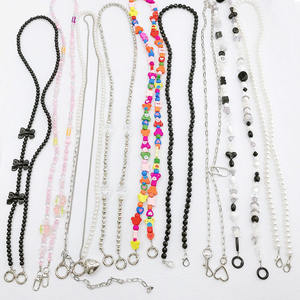 Strass chaîne de <span class=keywords><strong>téléphone</strong></span> portable <span class=keywords><strong>bijoux</strong></span> acrylique croix chaîne cordon pour étui de <span class=keywords><strong>téléphone</strong></span> portable sangle <span class=keywords><strong>collier</strong></span> coeur sangles suspendues - Product Image 2