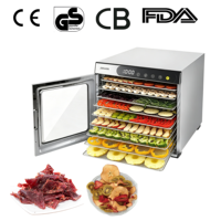 Déshydrateur alimentaire multi-niveaux en acier inoxydable pour légumes, herbes et snacks