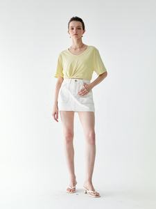 Jupe en jean taille haute vintage pour femme YUANBOFEI, jupe en jean décontractée boyfriend, jupe en jean rétro classique mini pour femme - Product Image 4