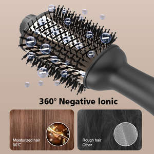 Doğrultma ısıtmalı yuvarlak fırça 360 ° negatif iyonik USB elektrikli sıcak fırça saç şekillendirici fırça - Product Image 4