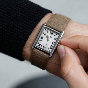 นาฬิกาข้อมือผู้ชายคุณภาพสูง CILOA, นาฬิกาควอตซ์ปรับแต่งได้, สไตล์มืออาชีพ, นาฬิกาควอตซ์ทรงสี่เหลี่ยมสีน้ำตาลกันน้ำ - Product Image 1