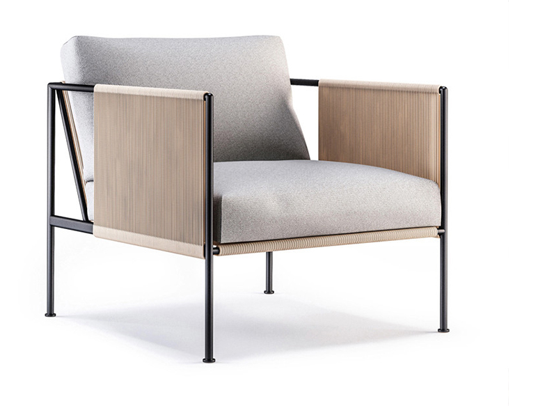 New arrival garden rope chair customized outdoor metal patio furniture sofa high-quality outdoor chair