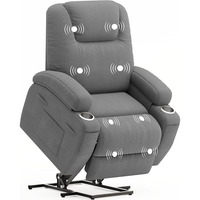 Fauteuil inclinable électrique en similicuir PU avec télécommande, massage et chauffage pour personnes âgées, idéal pour home cinéma