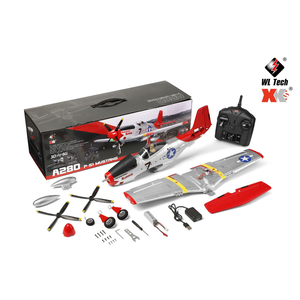 <span class=keywords><strong>Avion</strong></span> RC 4 canaux Wltoys XK A280 P-51 Mustang 3D/6G stabilisé par gyroscope, facile à piloter, planeur télécommandé RTF pour débutants - Product Image 5