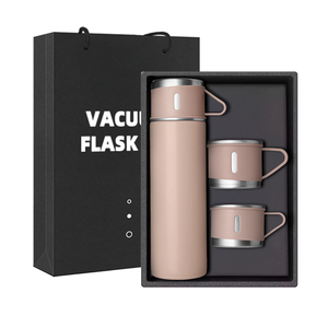 500ml đôi-tường nhiệt Mug Bộ quà tặng trà cup 304 thép không gỉ cốc nước chai chân không cầm tay <span class=keywords><strong>Flask</strong></span> với 2 thêm cup - Product Image 2
