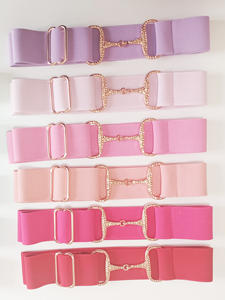 Glitter ışıltılı 1.5 inç 3.8cm elastik yüksek bel binicilik kemer ile at binme spor için Rhinestone snabit Bit toka - Product Image 4