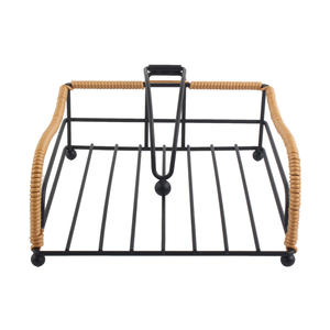 Porte-serviettes en métal noir pour table, porte-serviettes sur pied pour la maison, la cuisine, le restaurant, le pique-nique, la fête, le bar à café, la salle à manger - Product Image 2