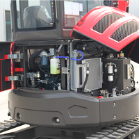 Mini-excavatrice hydraulique sur chenilles Shandong JIAHE de 3,5 tonnes pour moteur EPA, machine de micro-excavation, capacité de cabine fermée