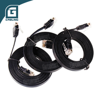 Gcabling White Mini Ethernet Cable Red Cable de cobre Jumper 5mtr Lan Rj45 Cable Slim Flat