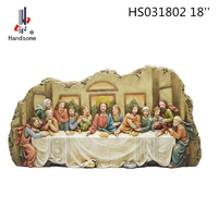 Haute qualité 3D catholique religieux «la dernière cène» scène résine artisanat personnalisable cadeau de noël photos polyrésine matériel