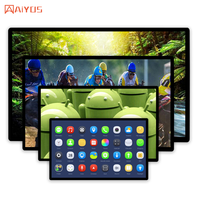 Aiyos 15.6\" IPS Digital Tablet PC for Indoor Advertising 1920x1080 Resolution Android OS for Shopping Malls and Elevators