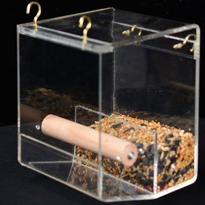 Şeffaf akrilik papağan kuş kafesleri kuş evleri besleyici - Product Image 2