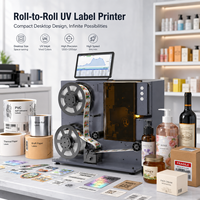 Imprimante d'étiquettes UV industrielle Dazion, rouleau à rouleau, impression numérique couleur CMYK, machine d'impression d'autocollants pour film PVC, étiquettes PET