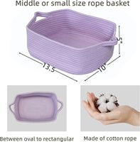 QJMAX haute qualité petit coton tissé panier de rangement carré vide décoratif bébé paniers-cadeaux pour l'organisation de la maison