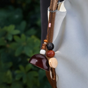Wholesale Natural Fruit Shell Beaded Keychain Pendant Ethnic Handwoven Rope Bag Accessories DIY Handicraft <b>Wind</b> <b>Chime</b> Kit - Product Image 6