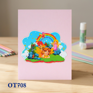 Meilleure Vente : Carte Pop-up 3D Jardin des Fées, Design Personnalisé, Artisanat en Papier Fait Main, Décoration d'Intérieur, Origine Vietnam, Pâques et Thanksgiving - Product Image 6