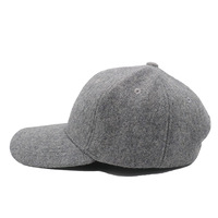 Chapeaux de baseball en feutre de laine d'hiver de haute qualité pour hommes et femmes casquettes de tissu imprimé de sport blanc chaud avec Logo en caoutchouc en gros