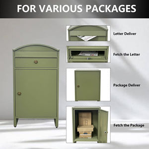 Boîte aux lettres personnalisée en métal de grande taille, boîte de livraison extérieure pour <span class=keywords><strong>colis</strong></span> avec serrure à combinaison, boîte de coursier - Product Image 5