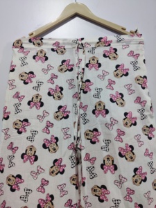 Pyjama en coton fait à la main pour femmes, taille élastique imprimée, bande réglable, poche recto verso, confortable, été XL - Product Image 6
