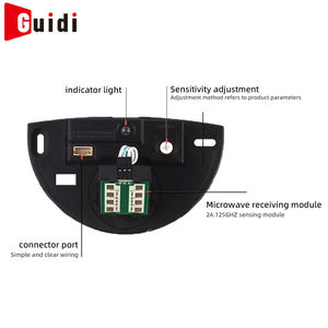 Détecteur <span class=keywords><strong>de</strong></span> mouvement à micro-ondes haute sensibilité pour <span class=keywords><strong>porte</strong></span> avec sonde radar améliorée 24,125 GHz - Product Image 2
