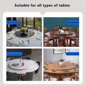 <b>Swivel</b> Plate Aluminum Alloy Rotatable 5 Inch 8 Inch For Glass Wooden Marble Round <b>Table</b> Indoor Use - Product Image 1