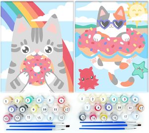 Kit di Pittura a Numeri con Animali e Colori Acrilici <span class=keywords><strong>Facili</strong></span> - Set Completo di Pittura a Numeri, Regalo Perfetto per Hobby e Decorazione Murale - Product Image 5