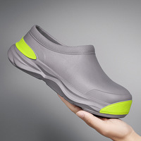 Chaussures de chef pour hommes, chaussures de sport d'été décontractées, noires, en EVA, imperméables, antidérapantes, bottes de travail, chaussures de sécurité résistantes à l'humidité pour la cuisine