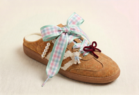 Ruban cadeau en gros-grain à carreaux écossais, directement de l'usine, pour la décoration de chaussures, l'emballage cadeau, le bricolage et les travaux manuels