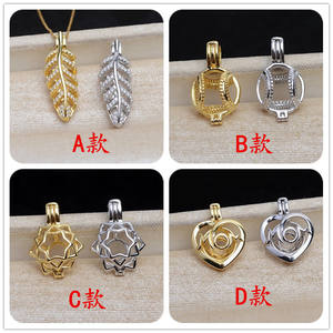 Colgante de Plata S925 con Forma de Corazón, Sin Perforar, 8mm 6mm, para Collares de Mujer, 5123, Accesorio para DIY, Soporte para Piedras Principales de Circonio - Product Image 4