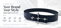 Ceinture en cuir avec boucle en métal en forme d'étoile à quatre branches personnalisée, ceinture large vintage gothique pour femmes, pour la décoration des vêtements