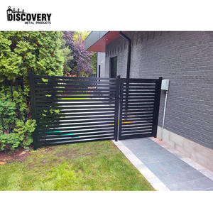 Puerta de entrada de jardín de diseño moderno Villa Patio Puerta corredera de listón de Arte de aluminio Puertas y cercas peatonales de aluminio - Product Image 4