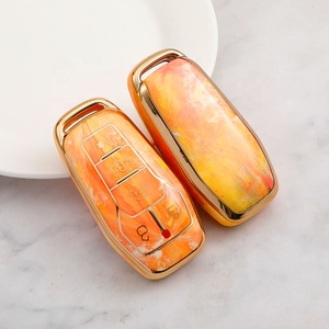 Jade TPU voiture clé étui couverture protecteur Fob adapté pour Ford Fusion Mustang F150 Edge Explorer <span class=keywords><strong>Lincoln</strong></span> MKZ 5 boutons porte-clés de voiture - Product Image 6