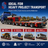 Semi-remorque pour camions lourds, multi-essieux, hydraulique, modulaire, pour projets logistiques complexes
