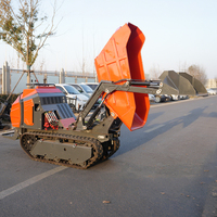 Chinesischer Hersteller 1200kg Muldenkipper Hydraulischer Raupenkipper für Zuhause Landwirtschaftlicher Allterrain-Selbsthebender Mini-Raupenkipper