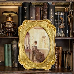 Marco de fotos en relieve Retro de estilo europeo colgante de pared tallado de lujo Marco de resina <span class=keywords><strong>P</strong></span> para decoración de pared de alojamiento en casa - Product Image 5