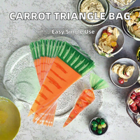 Sachet Doypack jetable imprimé en héliogravure, modèle 2025 en stock usine, en forme de triangle pour carottes, pour emballage de produits de boulangerie et de bonbons sécurisés