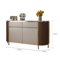 Buffet réglable en bois massif de luxe et léger, peinture de cuisson pour la maison, armoire de séparation de porte d'entrée, armoire de salon