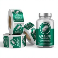 Rouleau d'autocollants personnalisés et étiquettes autocollantes, autocollants en feuille d'argent pour bouteilles, autocollants en vinyle et en papier imperméables pour aliments, emballages