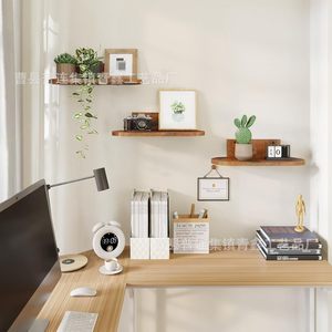 Wooden <b>Wall</b> <b>Mounted</b> <b>Shelf</b> Oval Shape Multi Purpose Storage For Living Room Bedroom Bathroom - Product Image 3