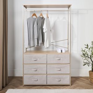 Armario Independiente Moderno SENYU con Puertas de Vidrio, Estructura Metálica, Diseño Minimalista, Muebles para Dormitorio - Product Image 1