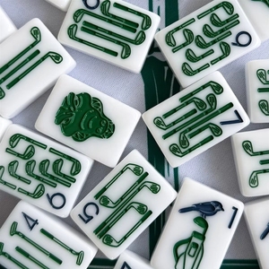 Ensemble de Mahjong américain sur le thème du golf de luxe, 160 tuiles, gravure personnalisée, jeu en acrylique hautement transparent pour adultes - Product Image 2