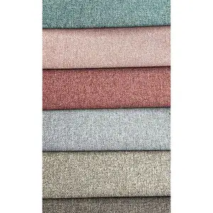 Free Sample 100% Polyester Sofa Fabric Manufacturer Linen Blend Fabric Medium Weight Linen Fabric
